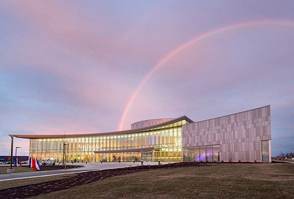 rainbow over bicknell center