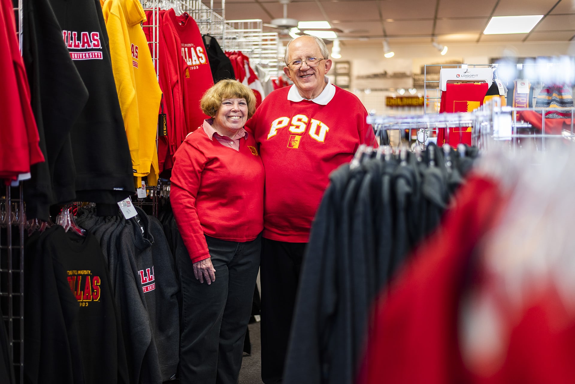 Business owners in their store